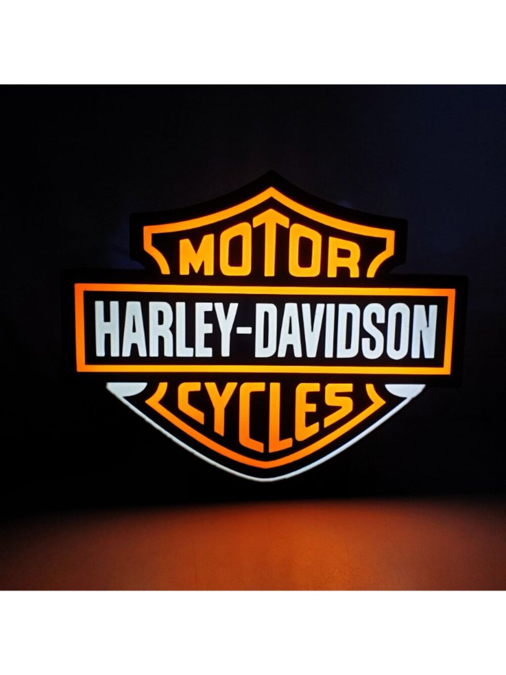 Harley-Davidson Bar & Shield LED Lightbox Sign - 10" x 7" DimmableUSB Powered Li - Picture 2 of 4
